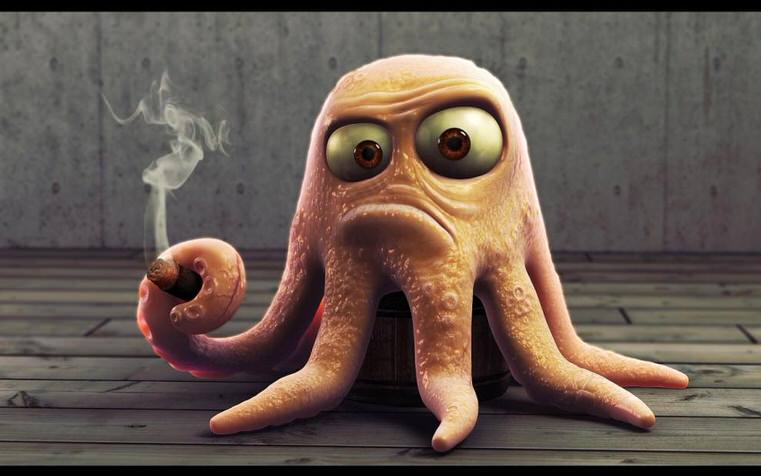 Octopus with a cigar...