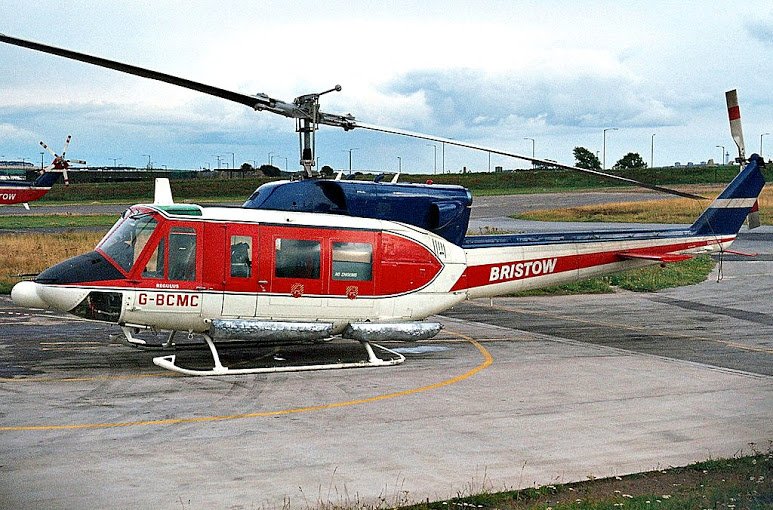 B212 G-BCMC Bristow Aberdeen Dyce August 1977 (Martin Harrison).jpg