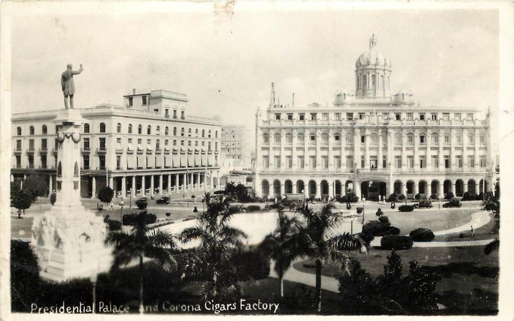 Havana - Corona Cigars factory and Capitol c. 1930.jpg